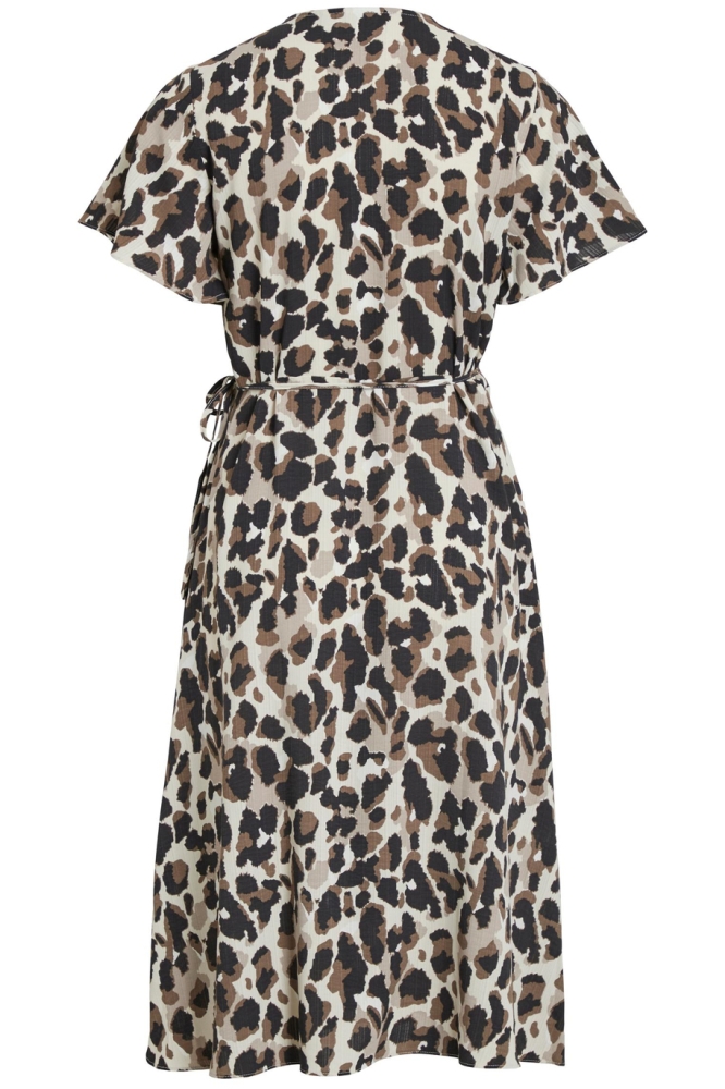 VILOVIE S/S WRAP MIDI DRESS/SU - NO 14059666 BIRCH/ASTRID